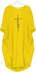 Yellow Faith Cross Maxi Dress