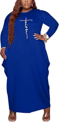 Faith Cross Maxi Dress in Royal Blue